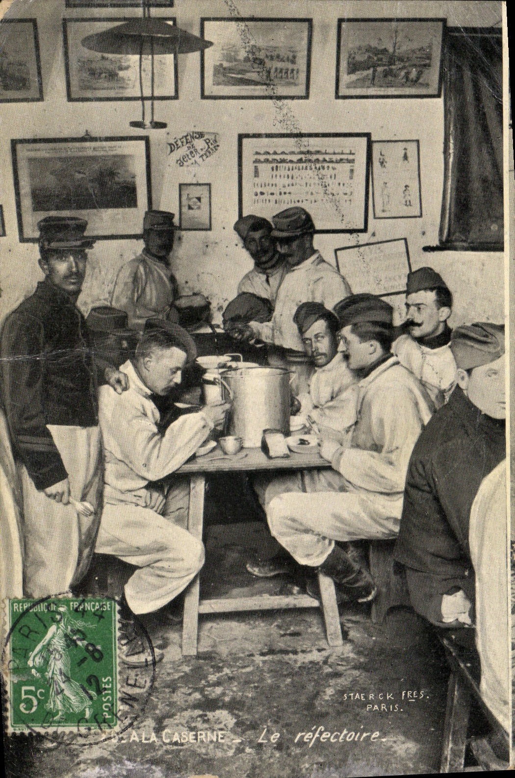 CPA Militaria Caserne Le refectoire
