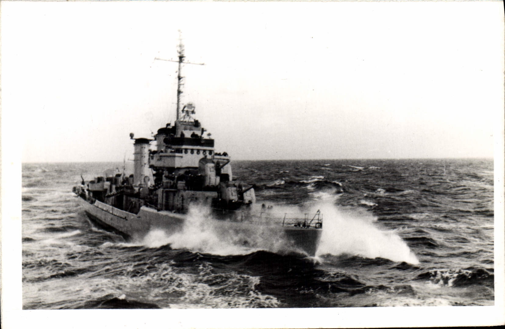 MODERN CARD Warship Marseilles 1947 1948