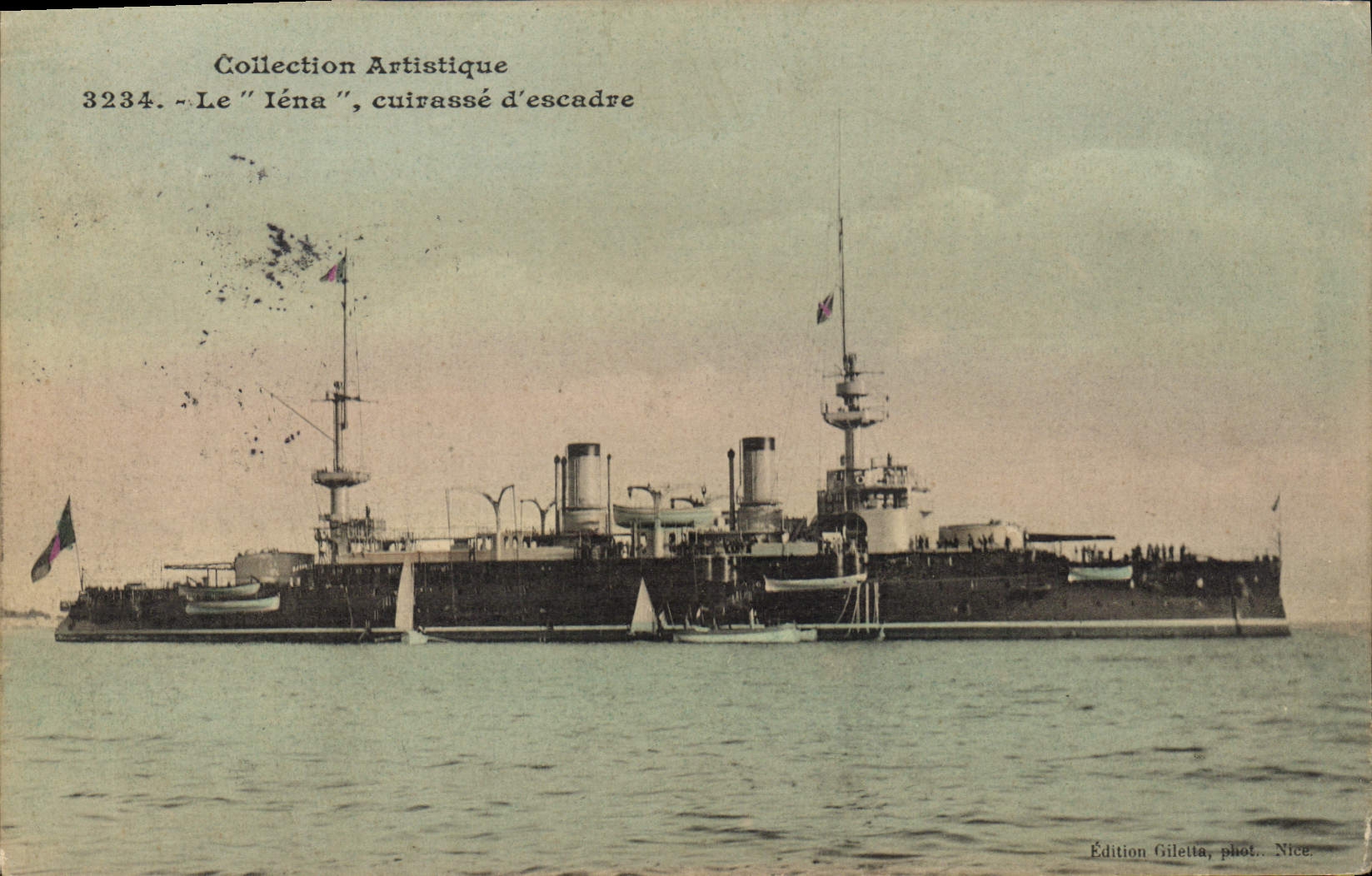 CPA Bateau de guerre Le Iena Cuirasse d'escadre 