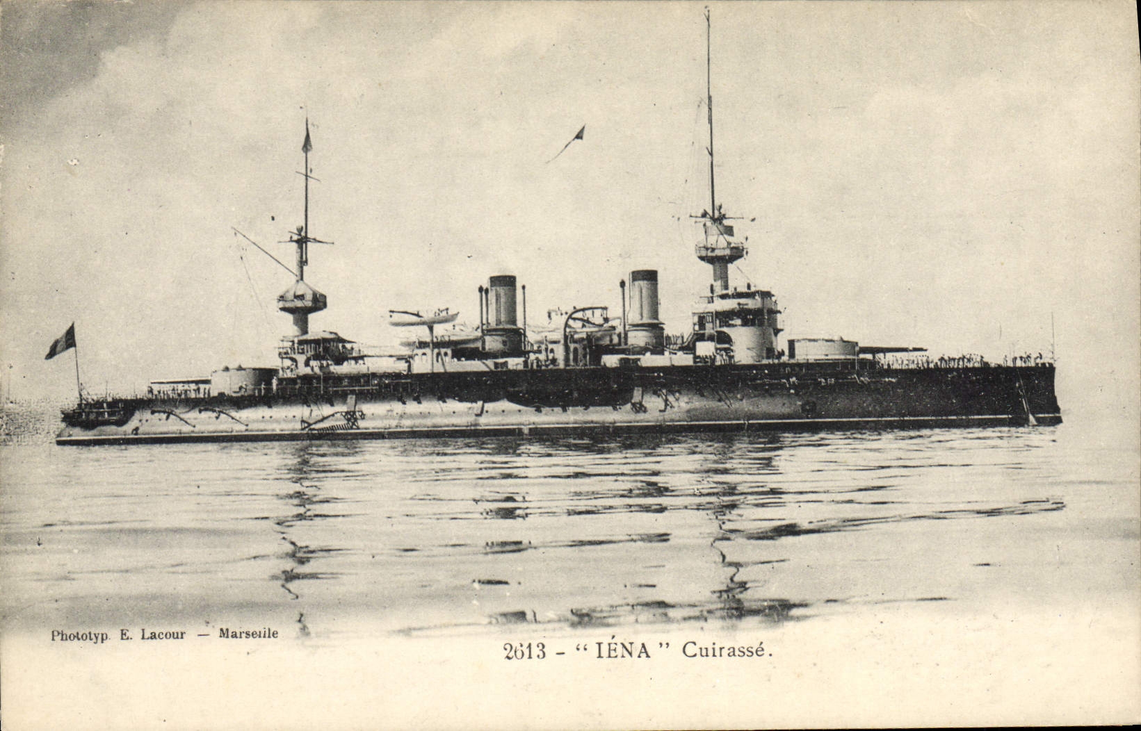 VINTAGE POSTCARD Warship Iena Armours