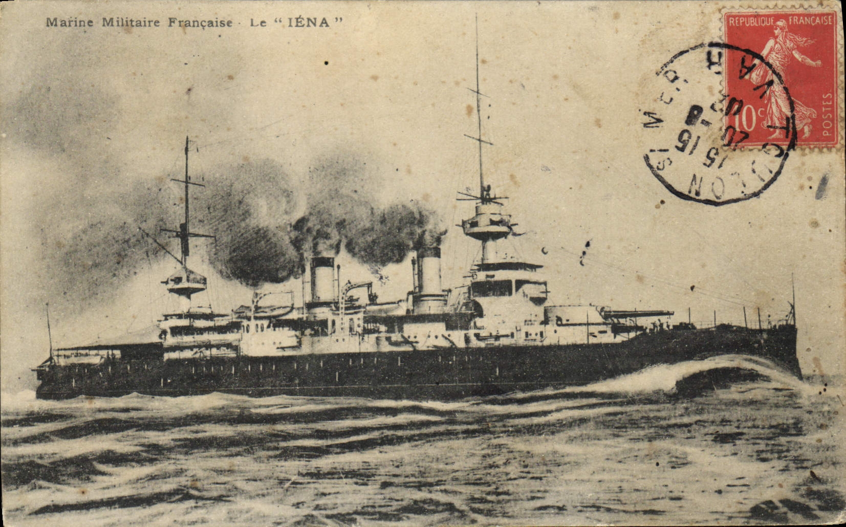 CPA Bateau de guerre Iena Cuirasse 