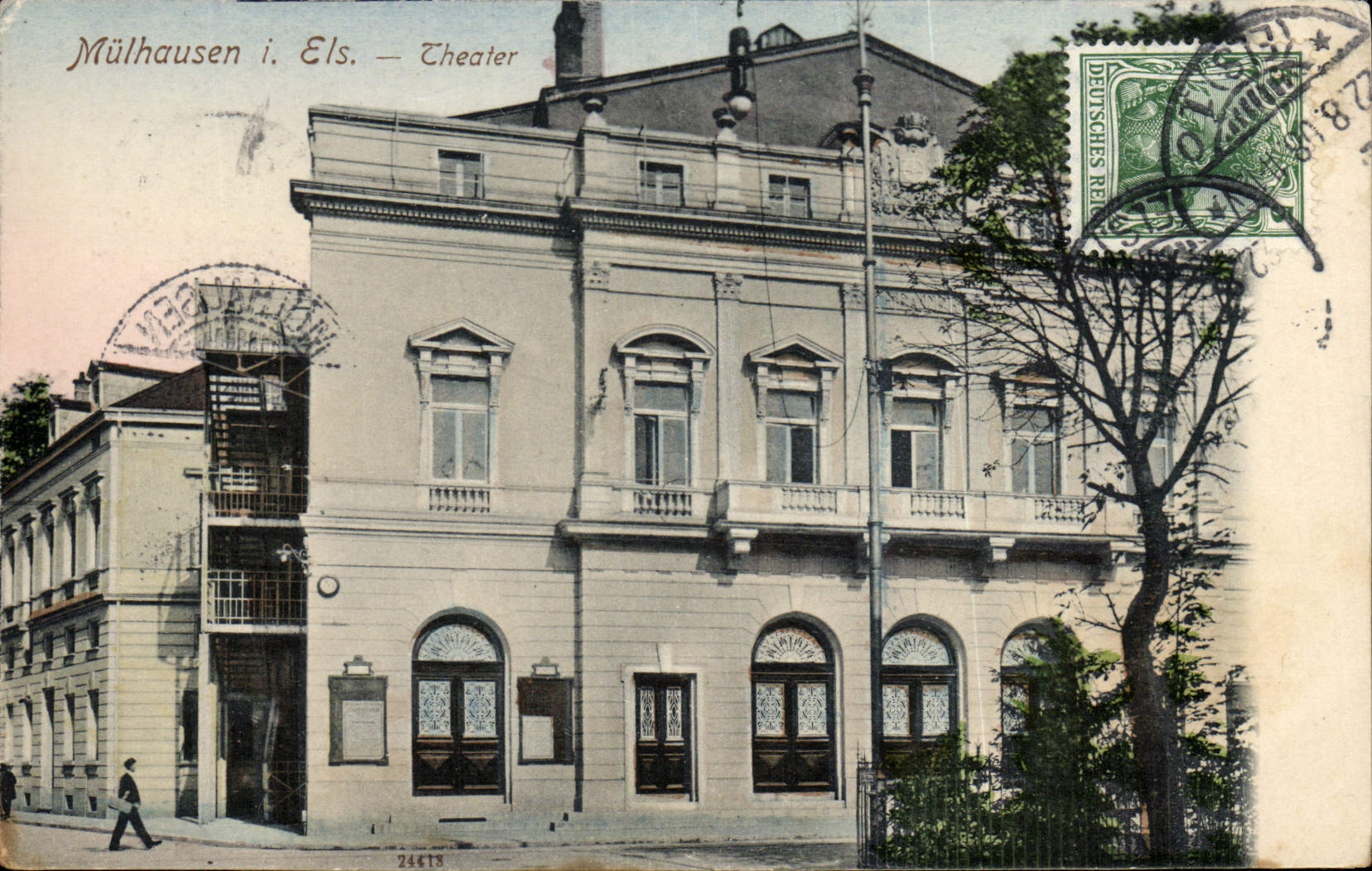 VINTAGE POSTCARD Mulhausen Theater Theater