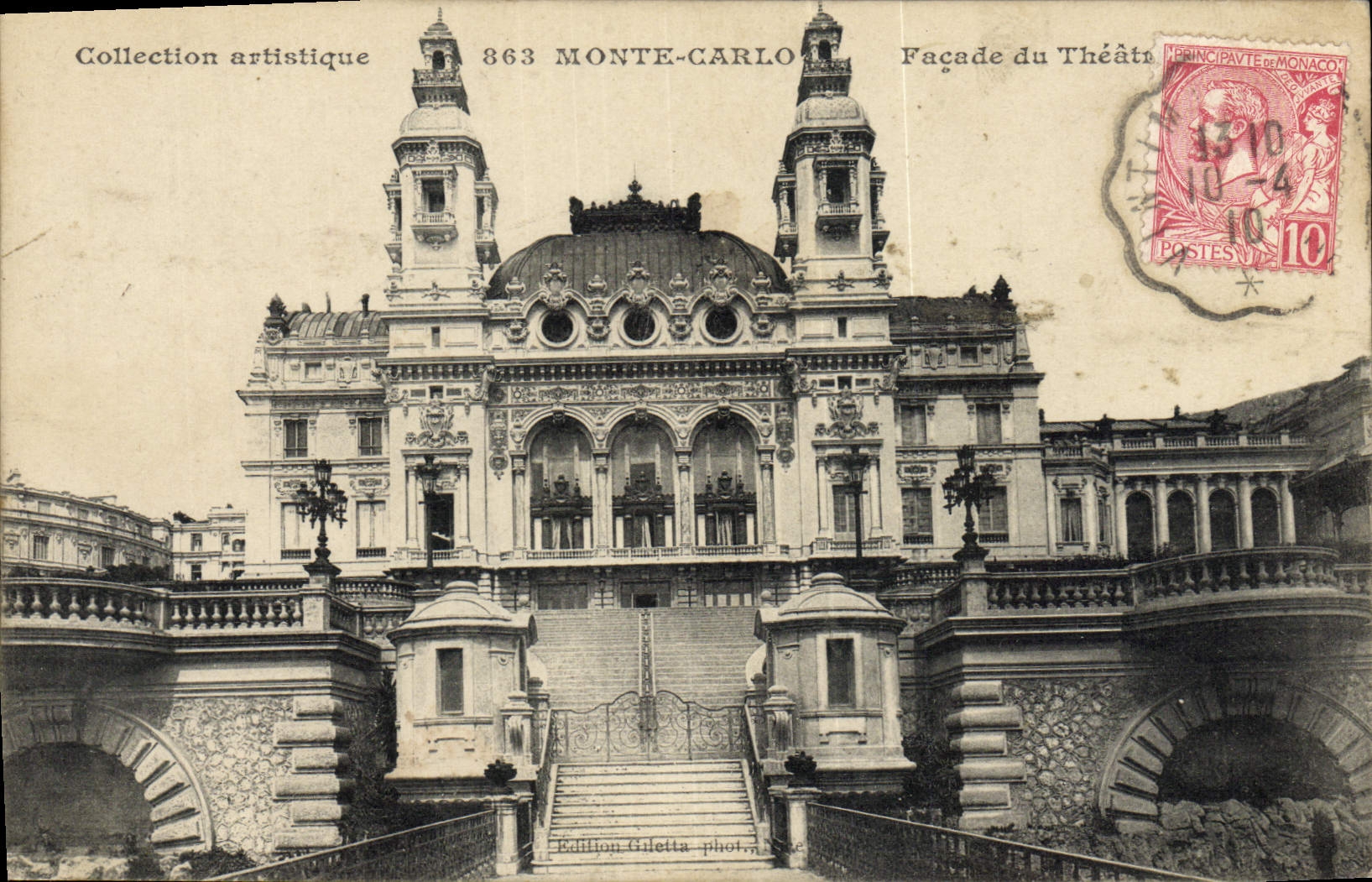 CPA Monaco Monte Carlo Facade du Theatre 