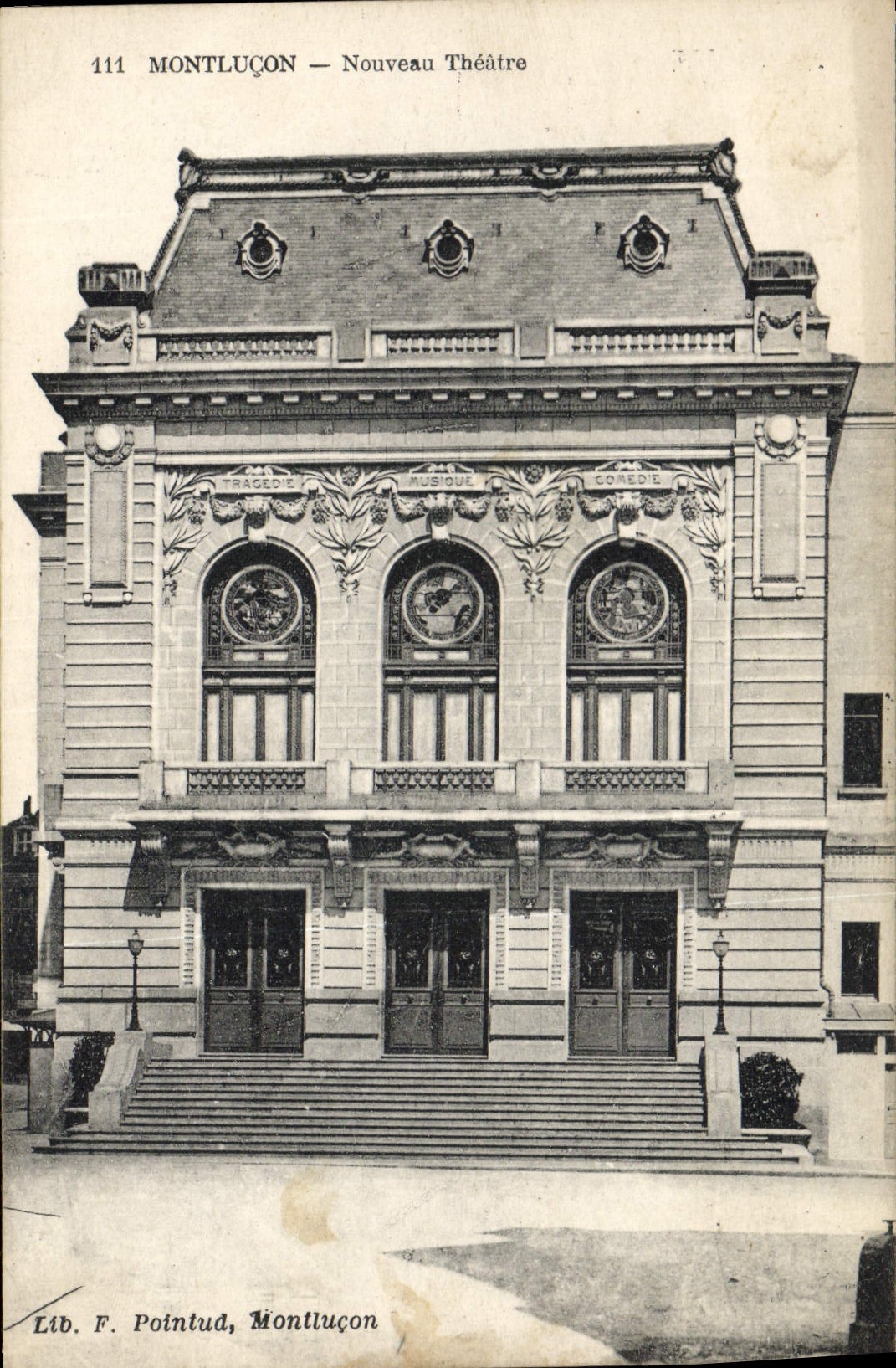 VINTAGE POSTCARD Montlucon New Theater