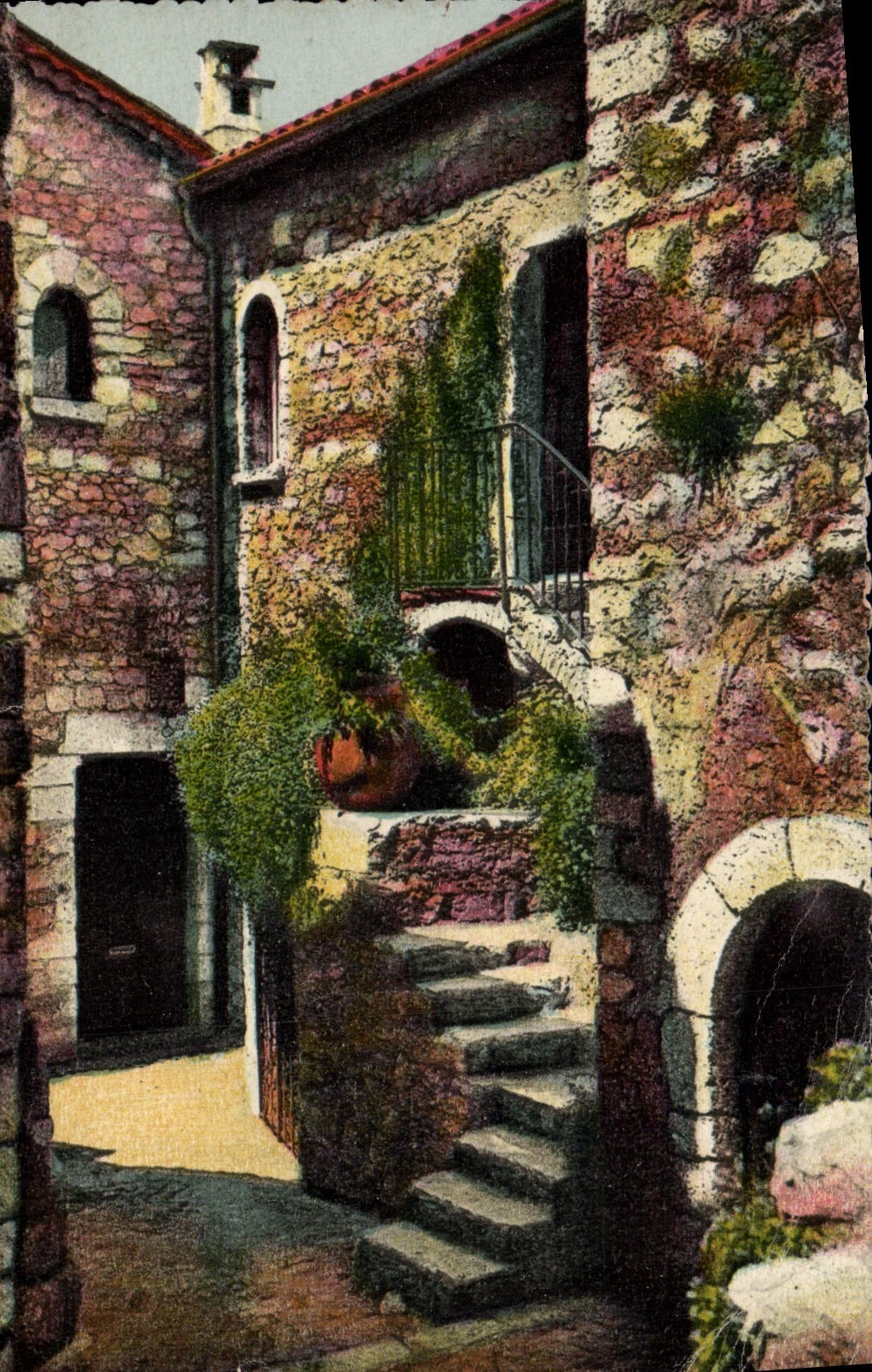 POSTAL MODERNA aldea de Eze el castillo de príncipe de Suede