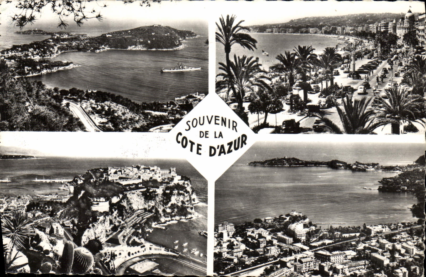 CPM La Cote D'Azur Souvenir de la Rade Villefranche Sur Mer et le Cap Ferrat Nice Monaco Beaulieu sur Mer