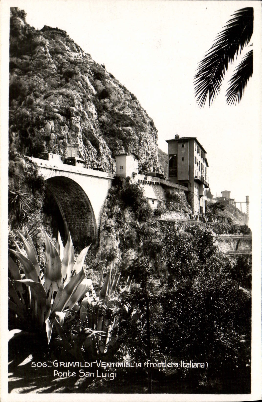POSTAL MODERNA Menton pez gordo San Luis de Grimaldi Ventimiglia Frontiera