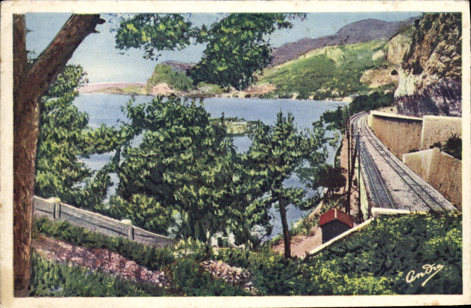 Dimensión de la POSTAL de la VENDIMIA de Eze entre Niza y Monte Carlo Mónaco