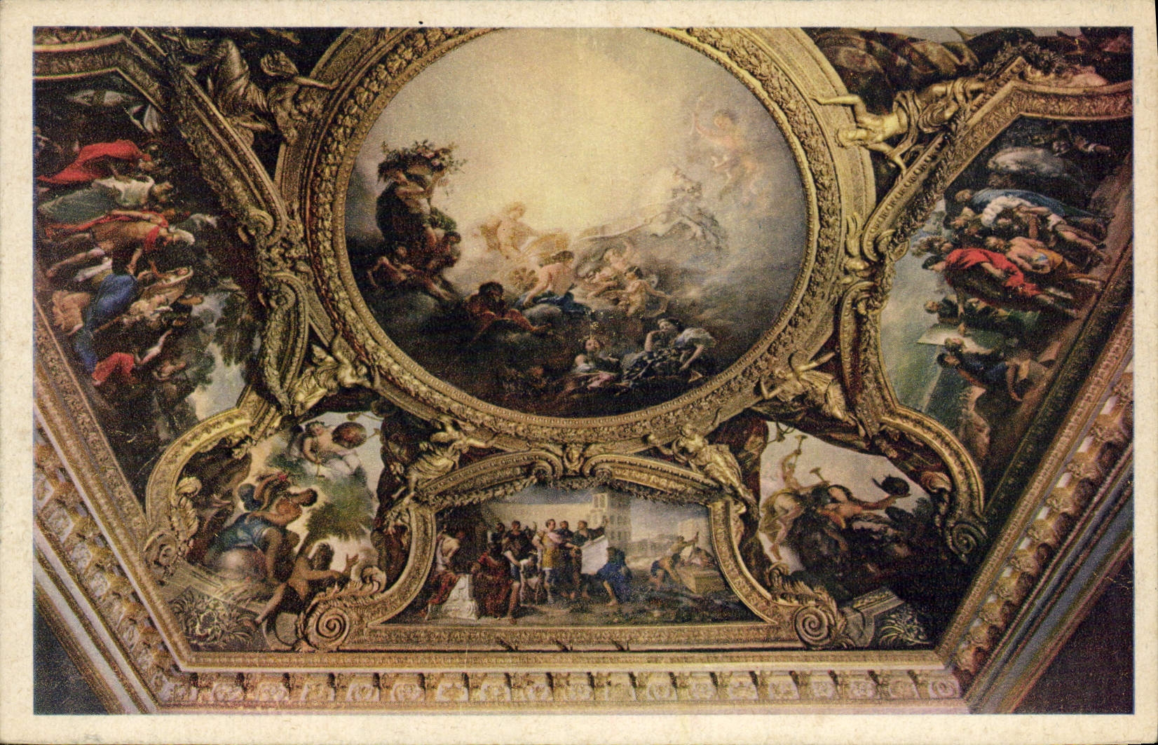 CPA Versailles Chateau Plafond de la Salle du Trone