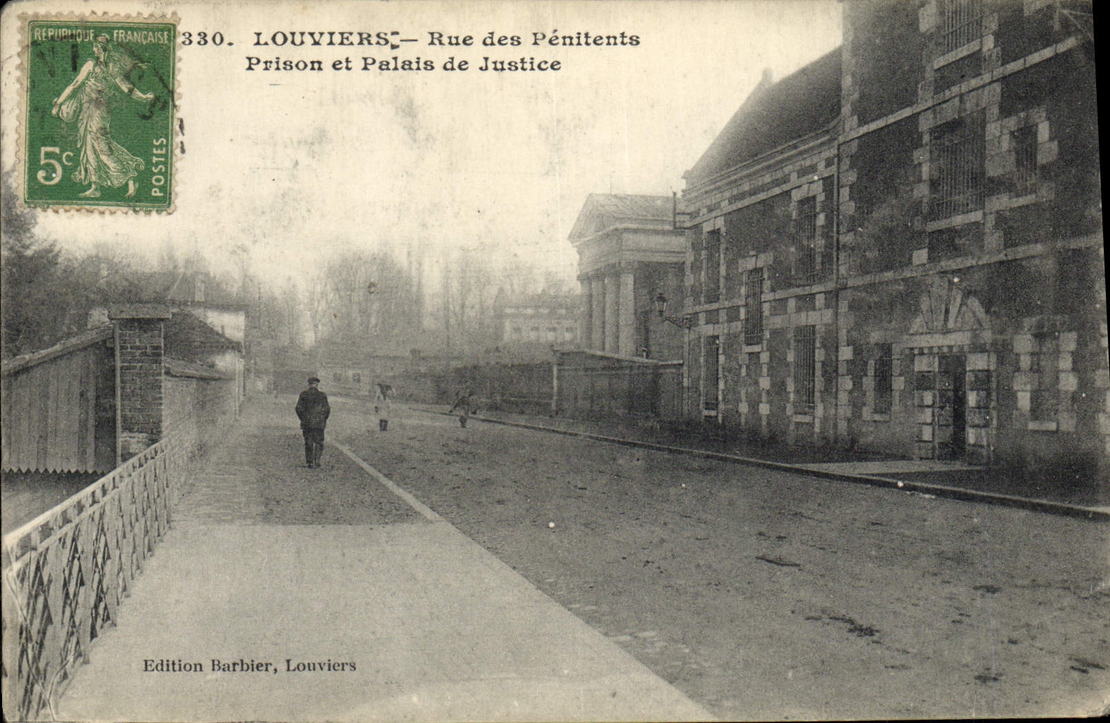 Calle de Louviers de la prisión de la POSTAL de la VENDIMIA del penitent prisión y las cortes de ley