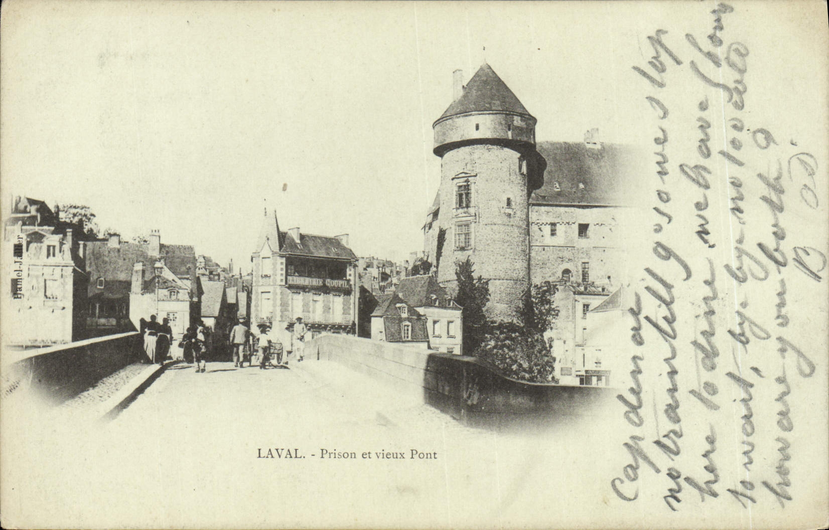 Prisión de Laval de la prisión de la POSTAL de la VENDIMIA y puente viejo