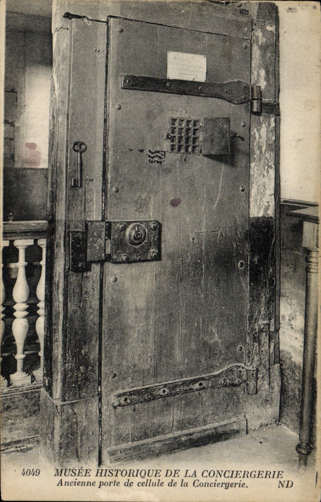 La prisión París Musee de la POSTAL de la VENDIMIA de la casa de campo del viejo vigilante lleva la célula de la tuberculosis de la ilustración de la casa de campo del vigilante