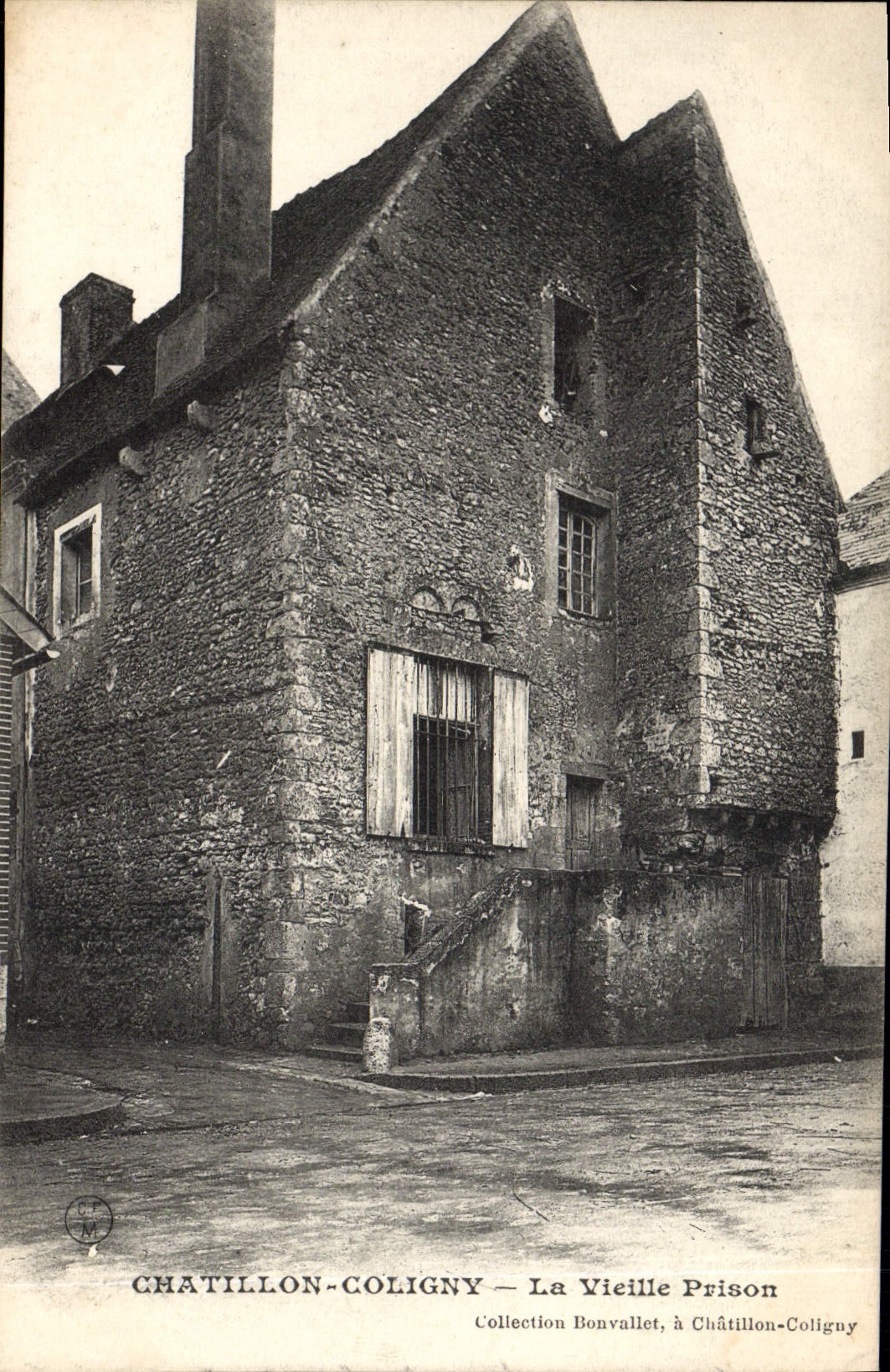 Prisión Chatillon Coligny de la POSTAL de la VENDIMIA la prisión vieja