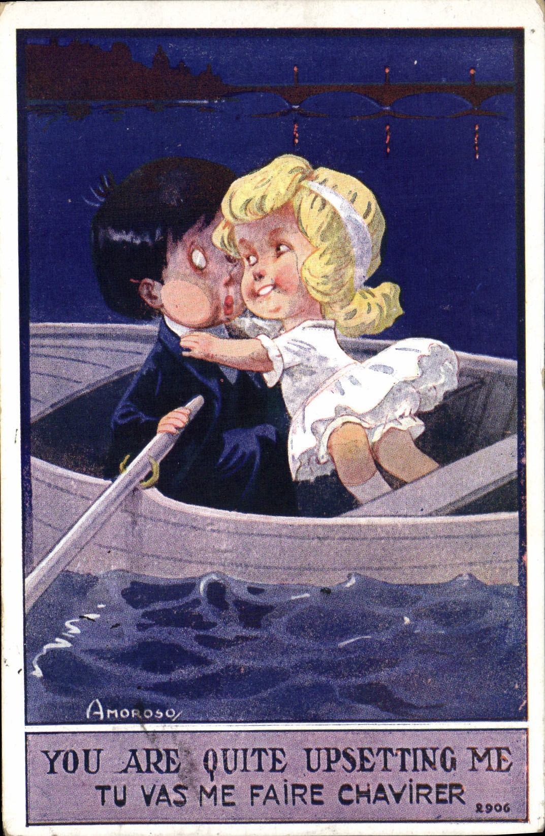 CPA Illustrateur Enfants Amoros