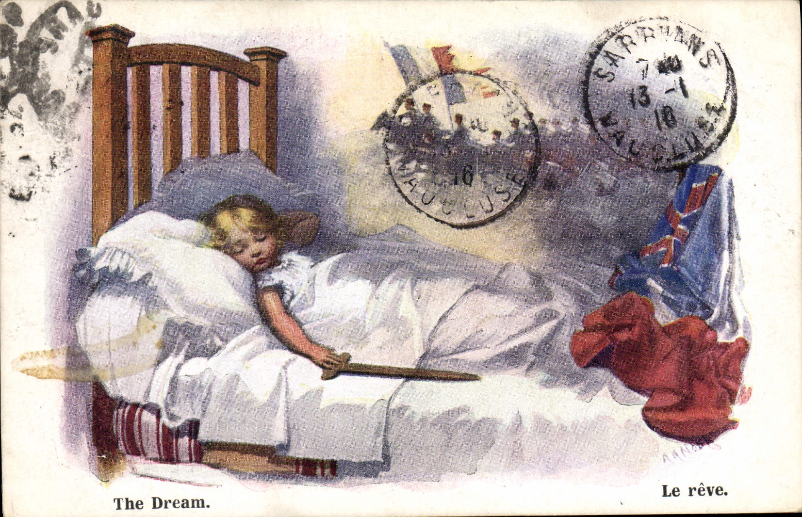 CPA Illustrateur The dream Le reve Militaria