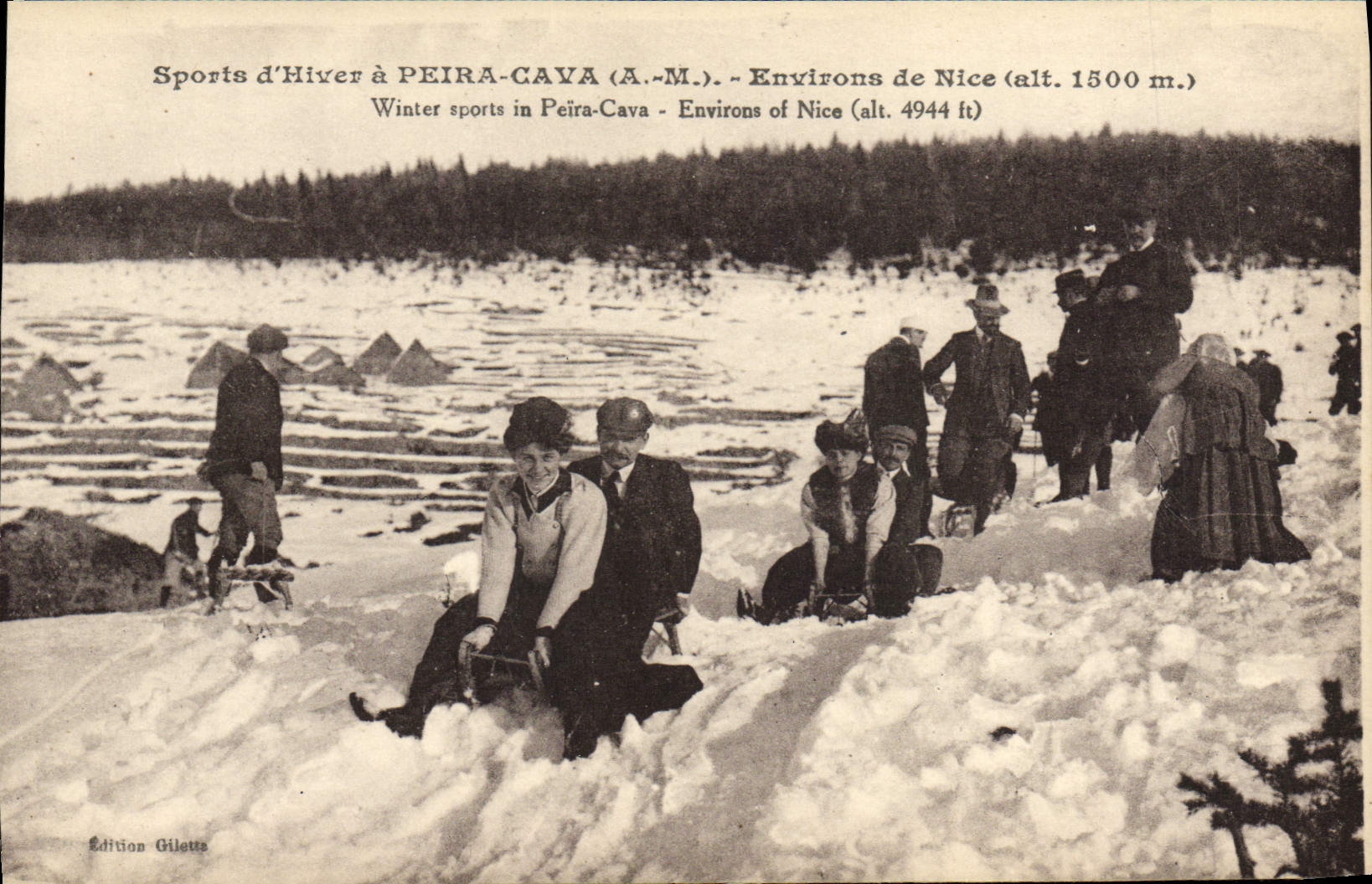 CPA Sports d'hiver Ski Peira Cava Environs de Nice Luge