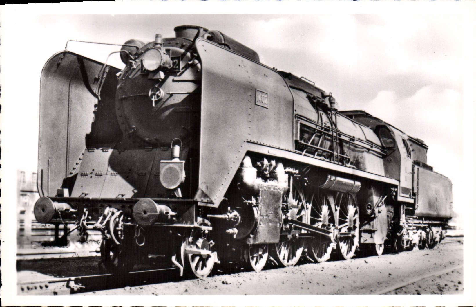 VINTAGE POSTCARD train Lorraine Alsace Engine S 16 1401 and 1402