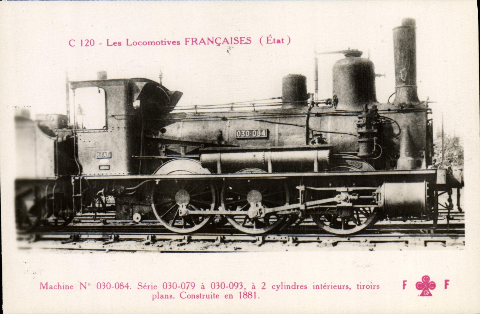 VINTAGE POSTCARD train Engine Machine 030.084