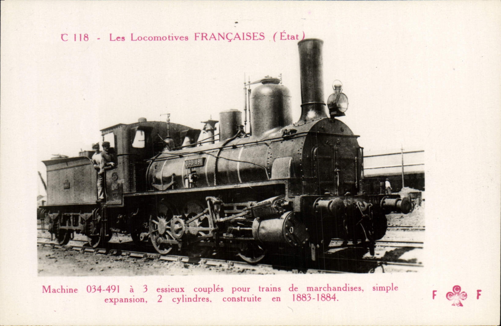 VINTAGE POSTCARD train Engine Machine 034.491