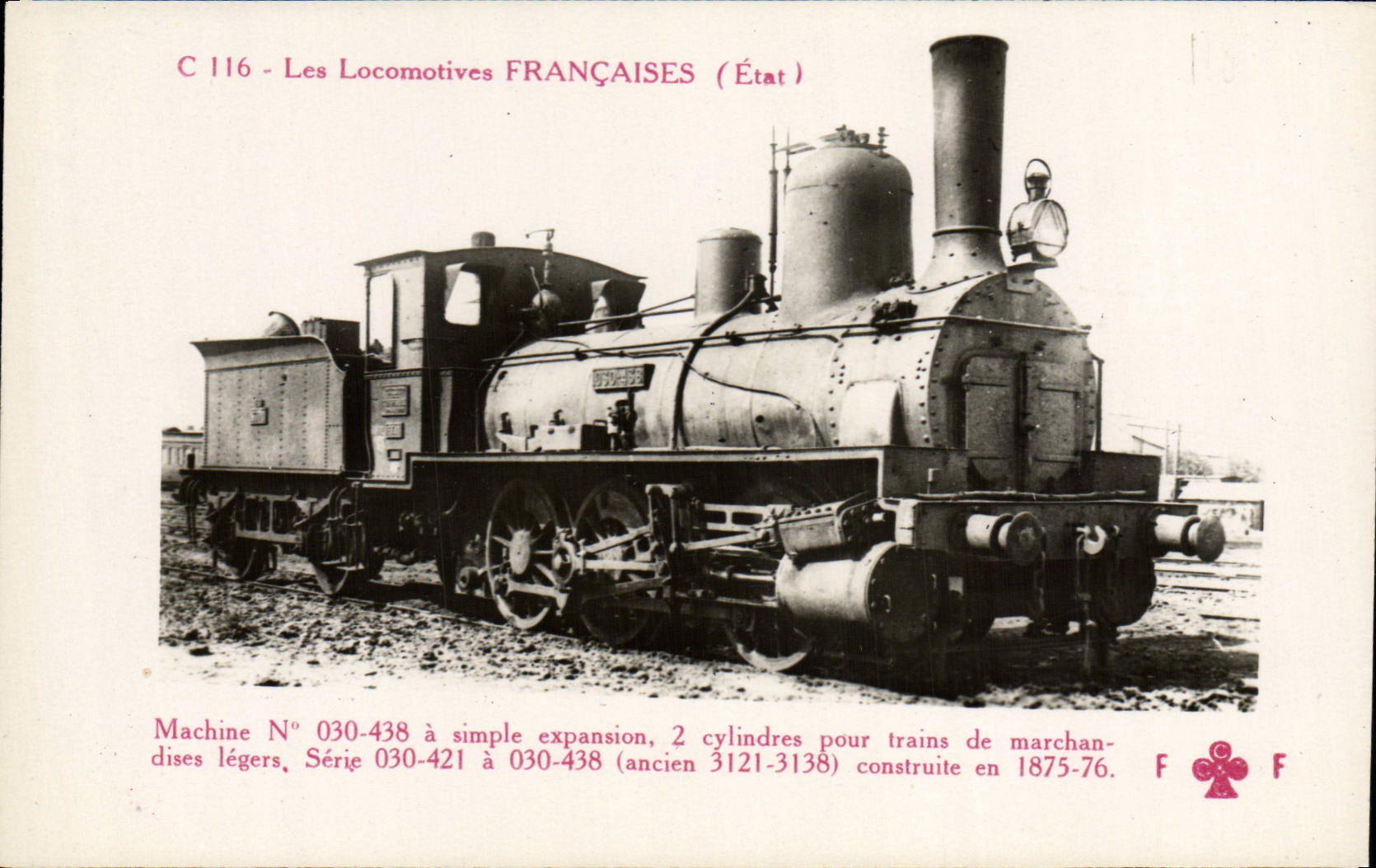VINTAGE POSTCARD train Engine Machine 030.438