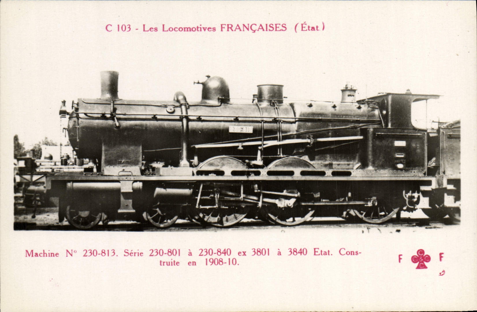 VINTAGE POSTCARD train Engine Machine 230.813