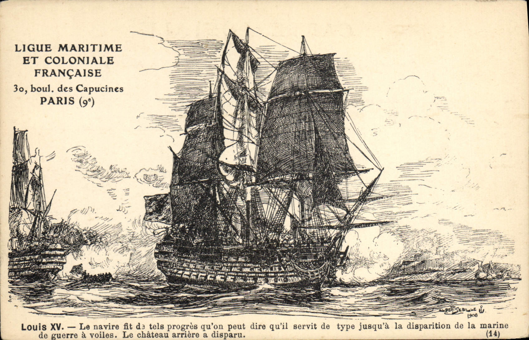CPA Bateau Voilier Louis XV 