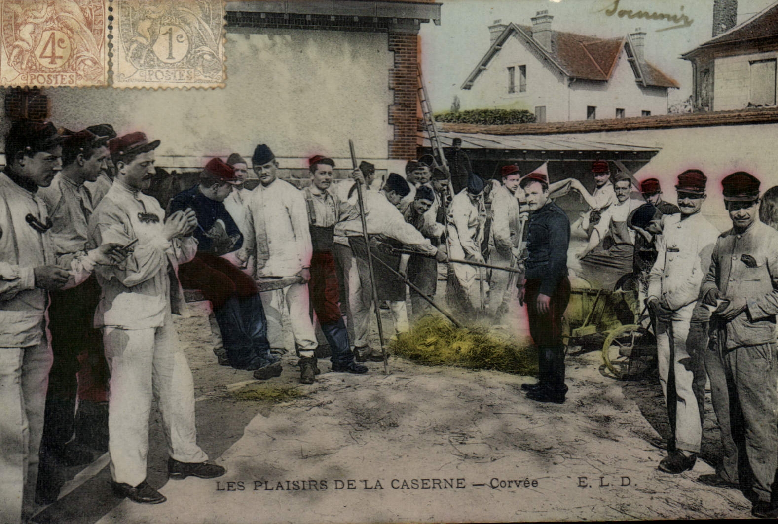 CPA Militaria Caserne Corvee