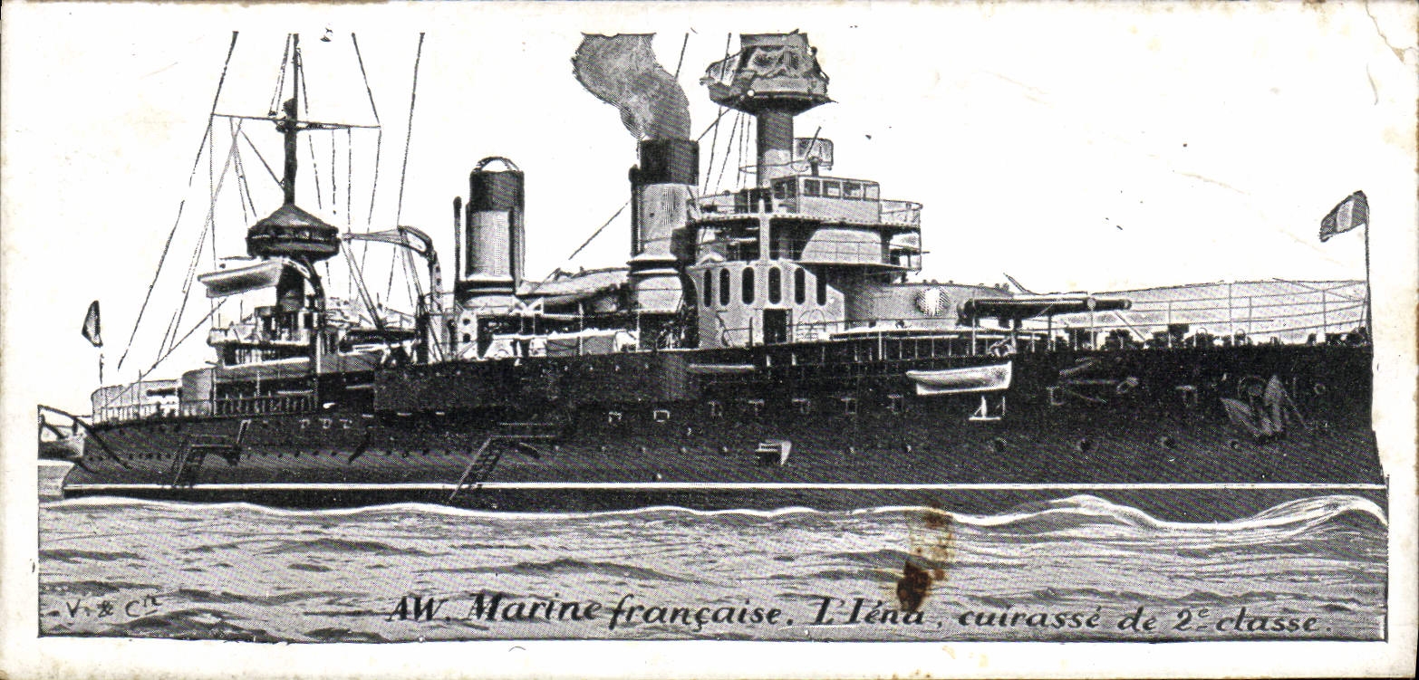 VINTAGE POSTCARD Warship Iena armours 2nd class