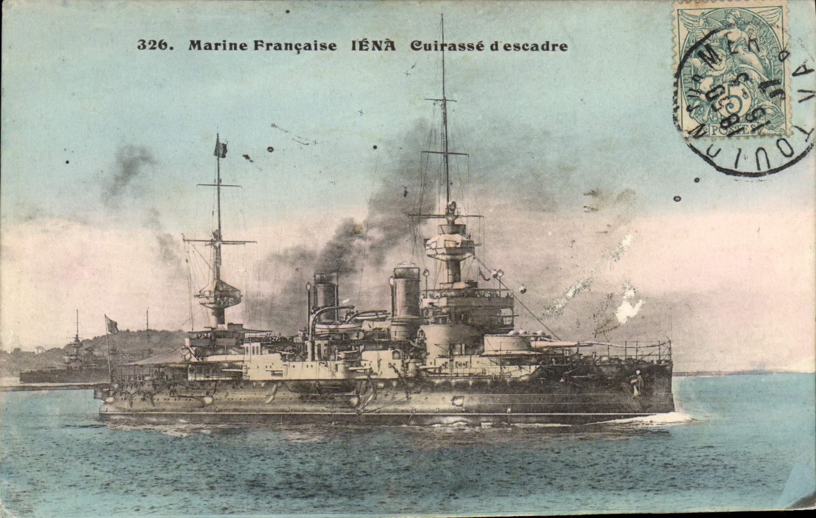 CPA Bateau de guerre Iena Cuirasse d'escadre