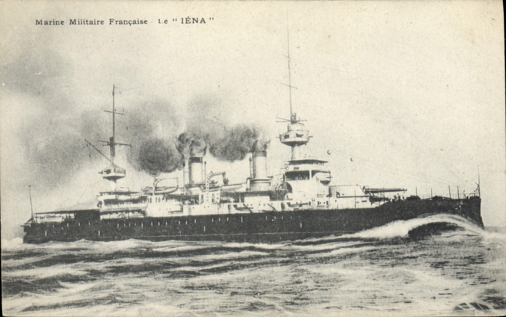 CPA Bateau de guerre Iena Cuirasse d'escadre