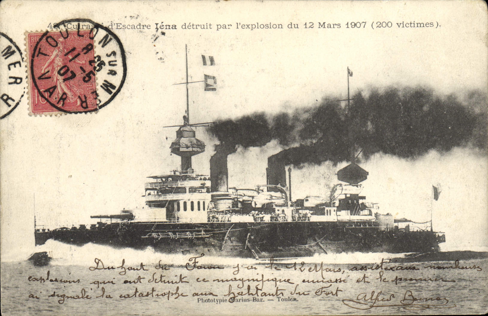 CPA Bateau de guerre Iena Cuirasse d'escadre