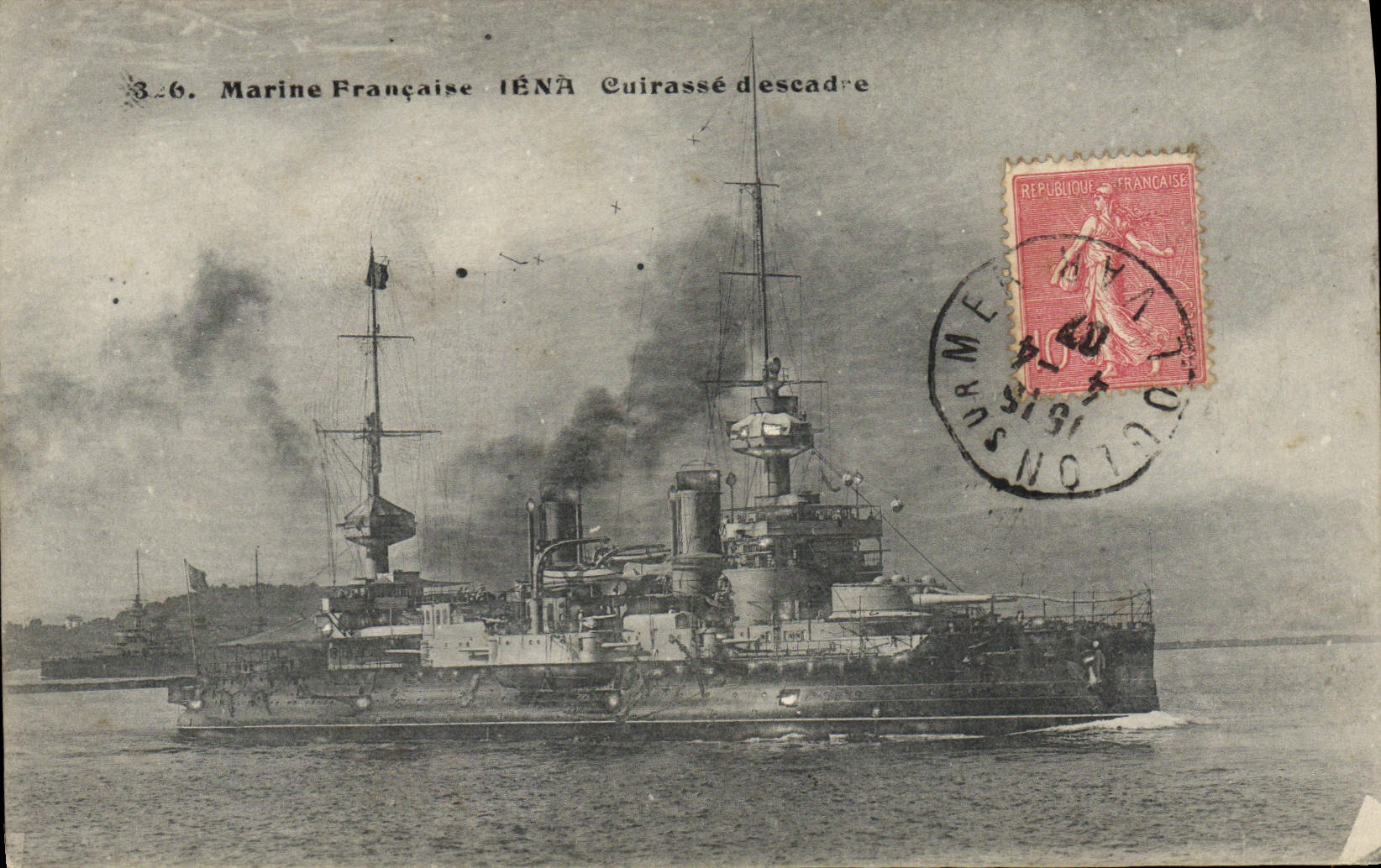 CPA Bateau de guerre Iena Cuirasse d'escadre