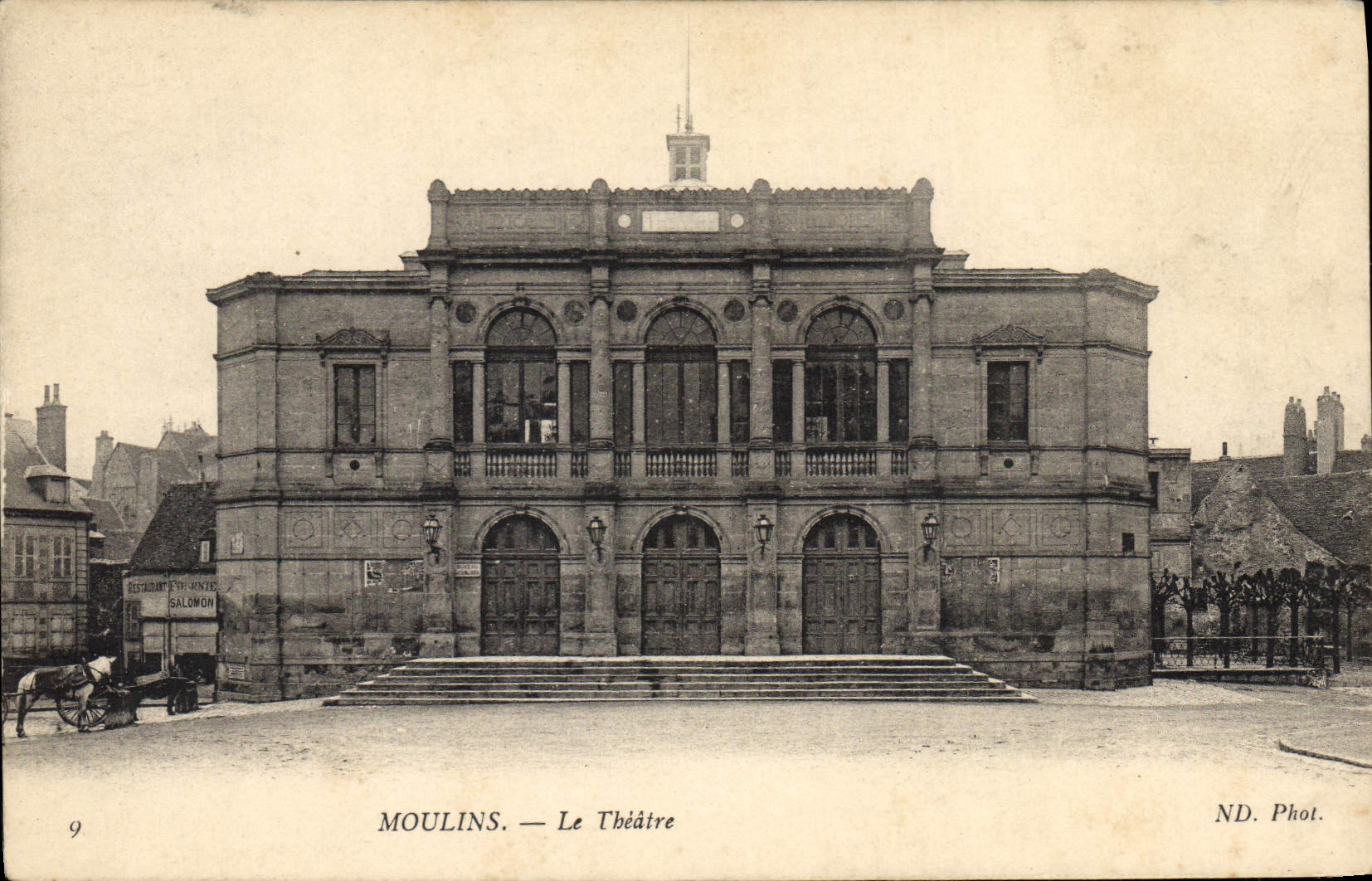 VINTAGE POSTCARD Moulins Theater