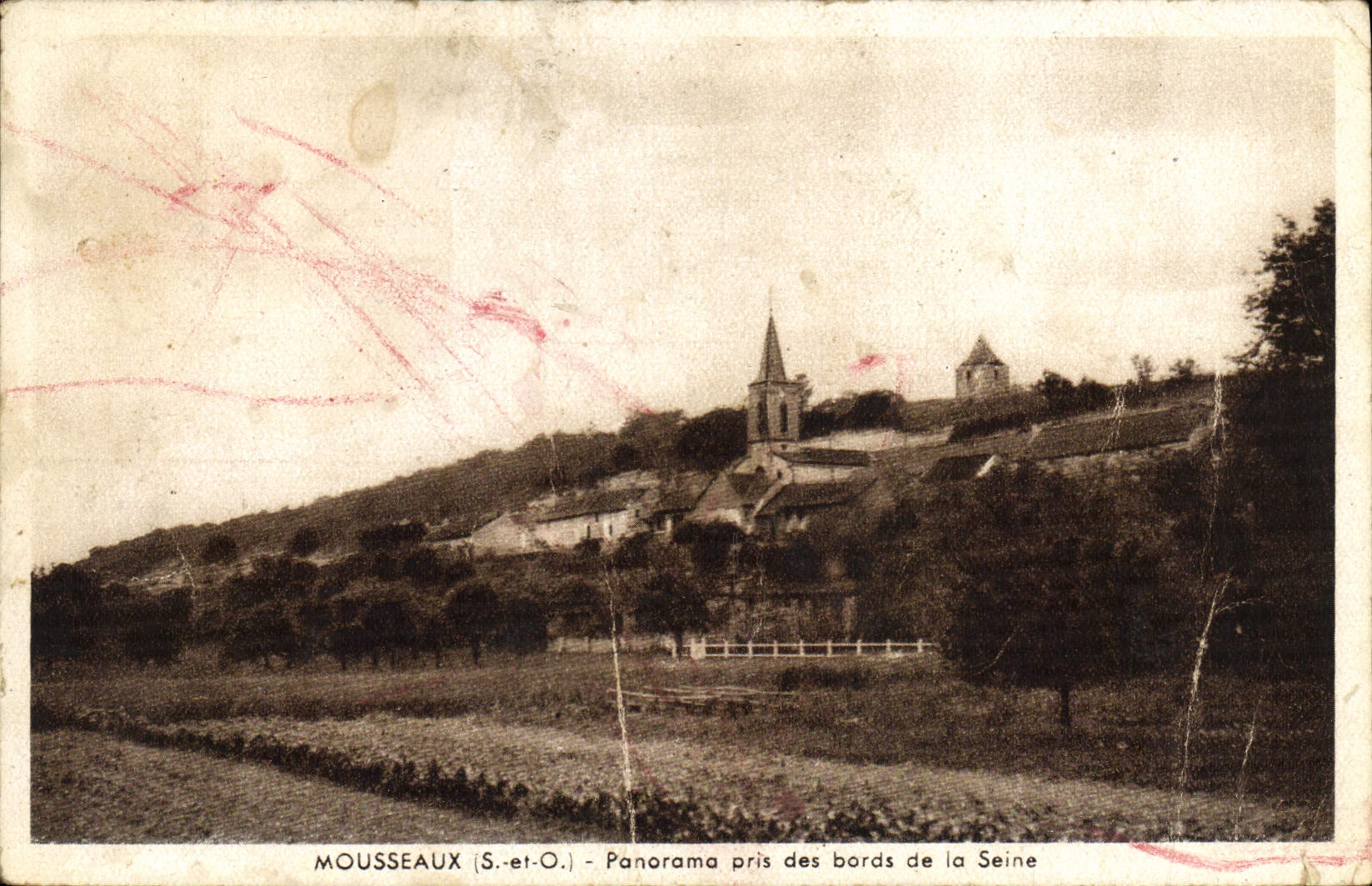 CPA Mousseaux Panorama Pris des Bords de la Seine