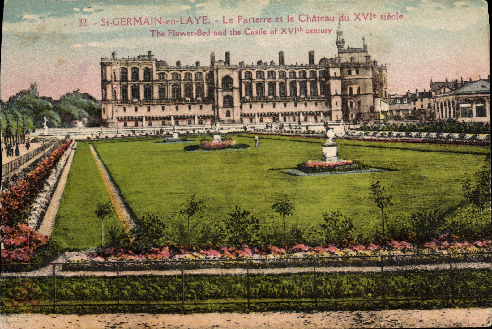 CPA St Germain en Laye Le Parterre et le Chateau