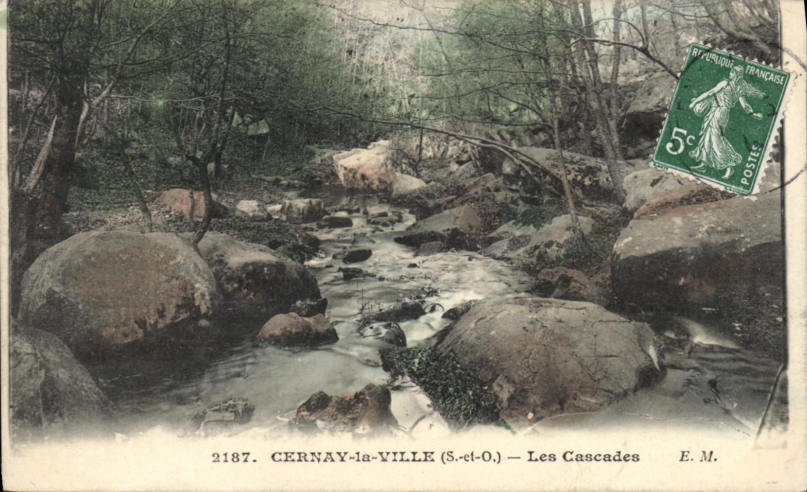 VINTAGE POSTCARD Cernay the City Cascades