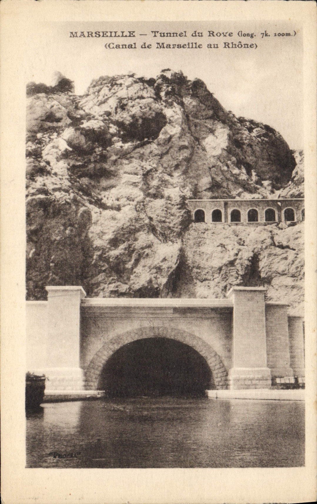 CPA Marseille Tunnel du Rove Canal de Marseille au Rhone