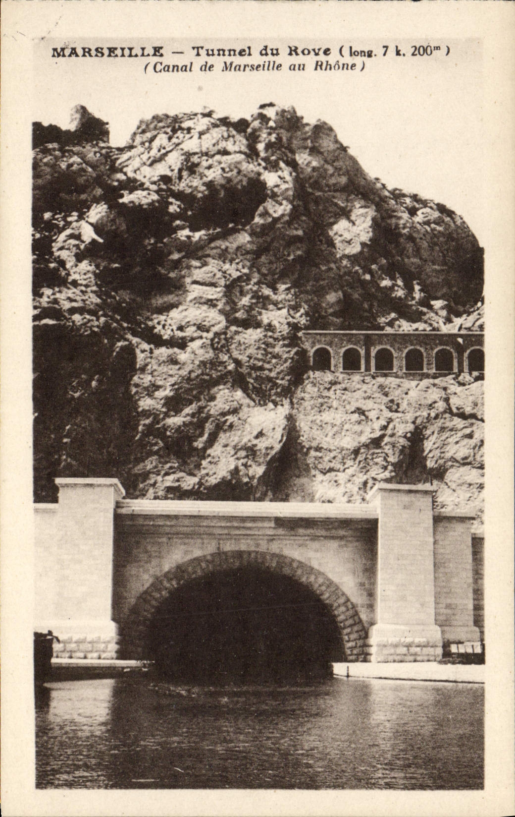 CPA Marseille Tunnel du Rove Canal de Marseille au Rhone