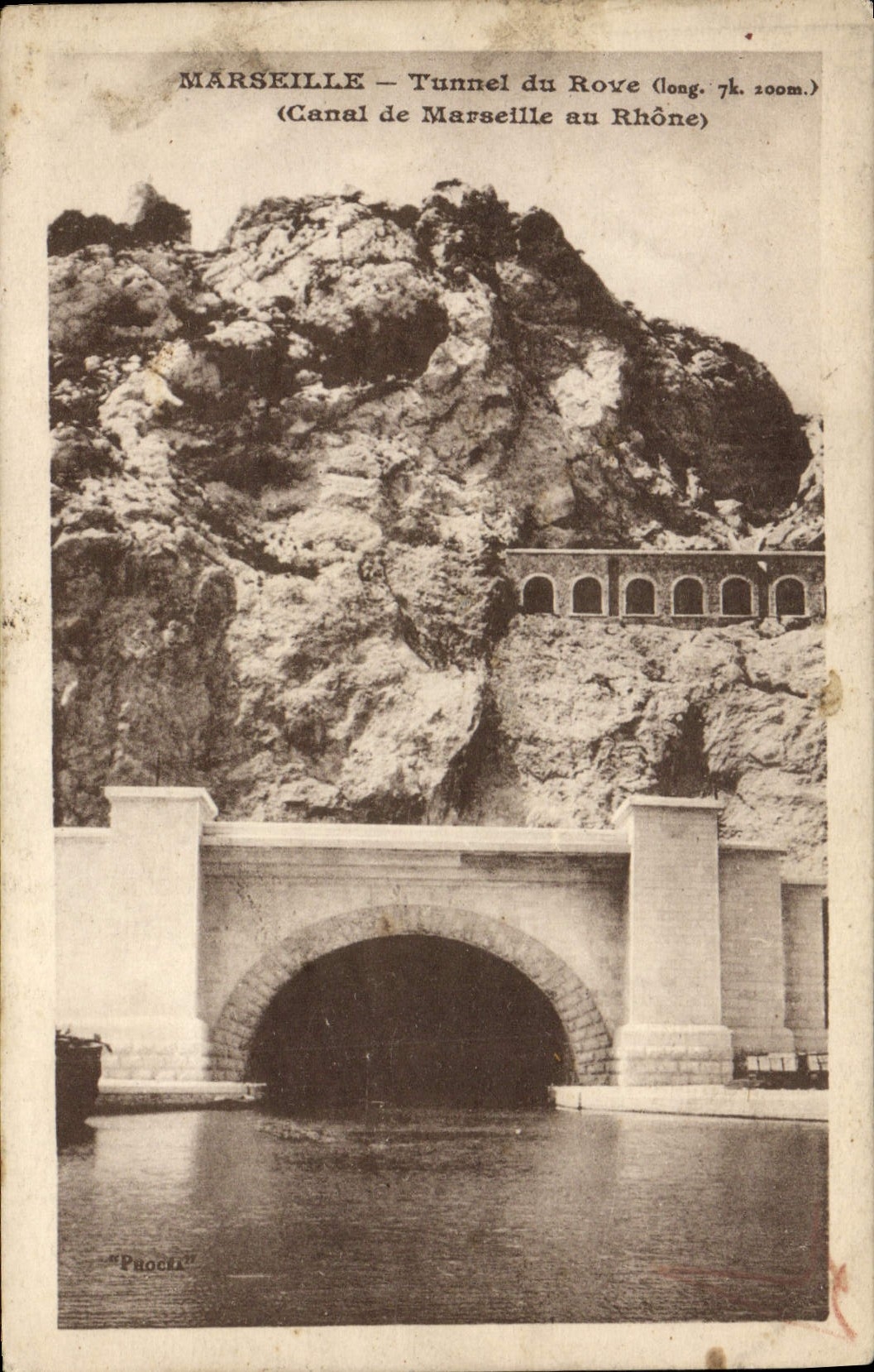 CPA Marseille Tunnel du Rove Canal de Marseille au Rhone