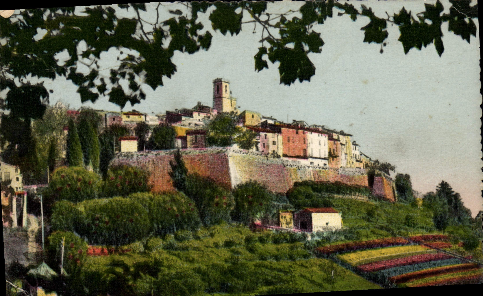 VINTAGE POSTCARD Saint Paul View taken of the road of Nice