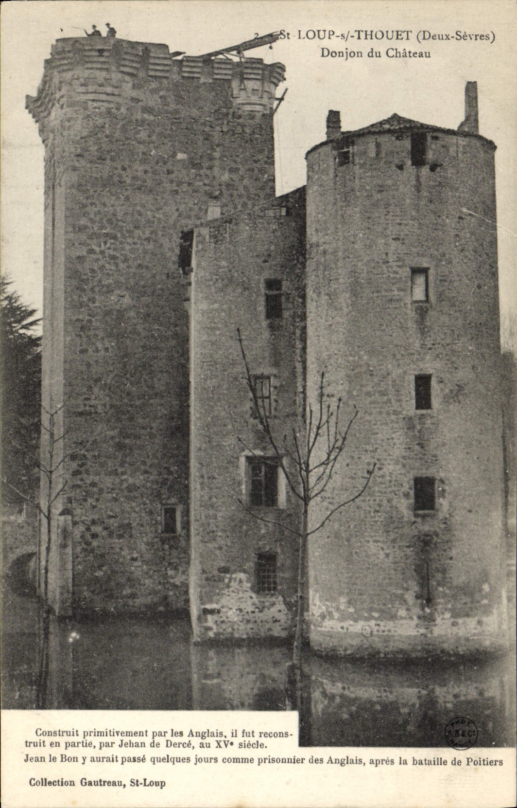 Lobo del St de la prisión de la POSTAL de la VENDIMIA en la subsistencia de Thouet del chateay