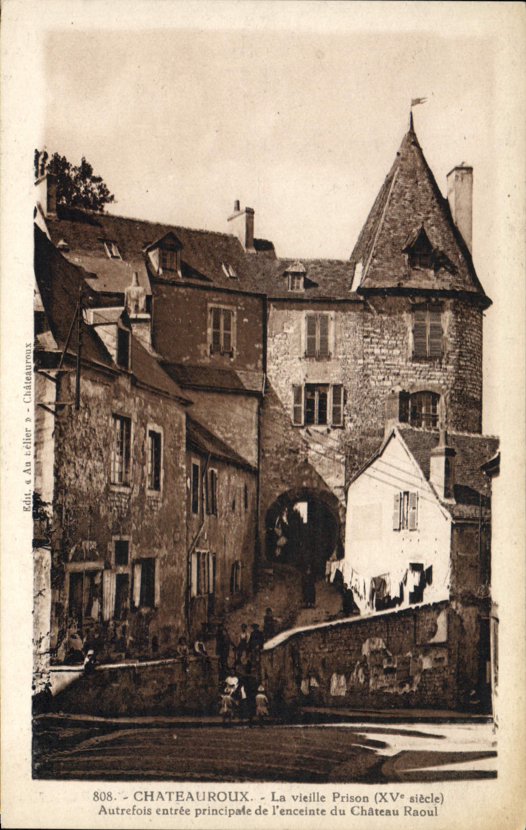 Prisión de Chateauroux de la POSTAL de la VENDIMIA la prisión vieja