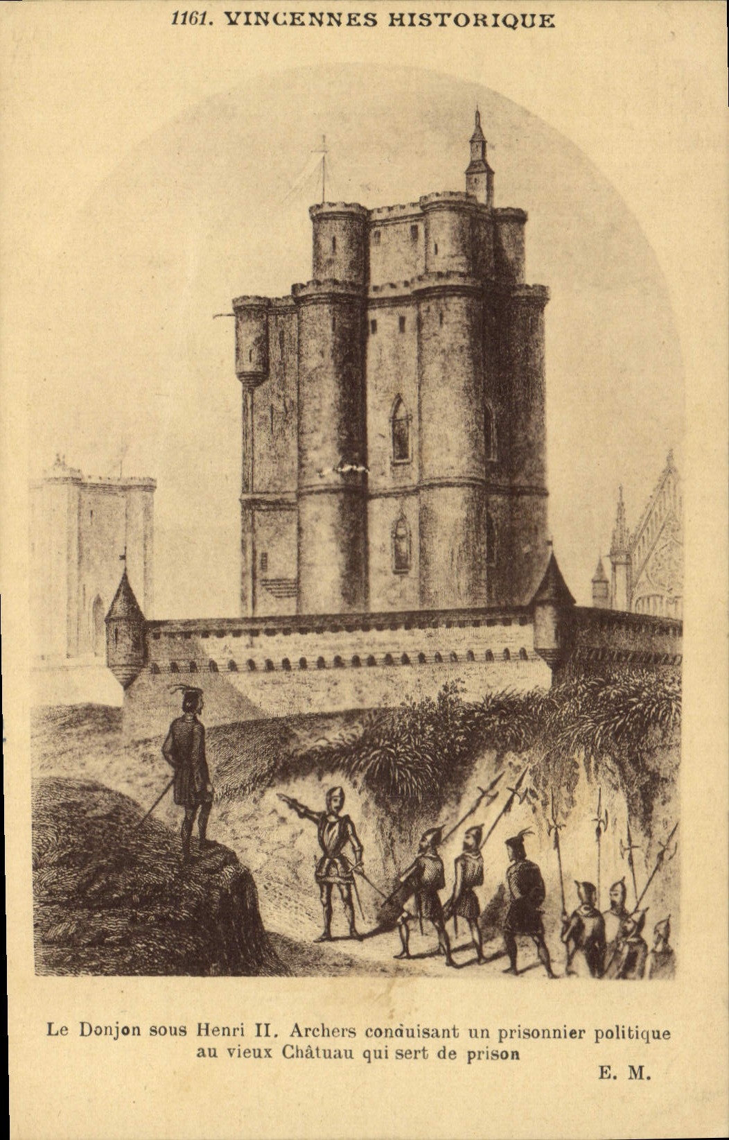 Prisión de Vincennes de la POSTAL de la VENDIMIA la subsistencia debajo de Enrique II