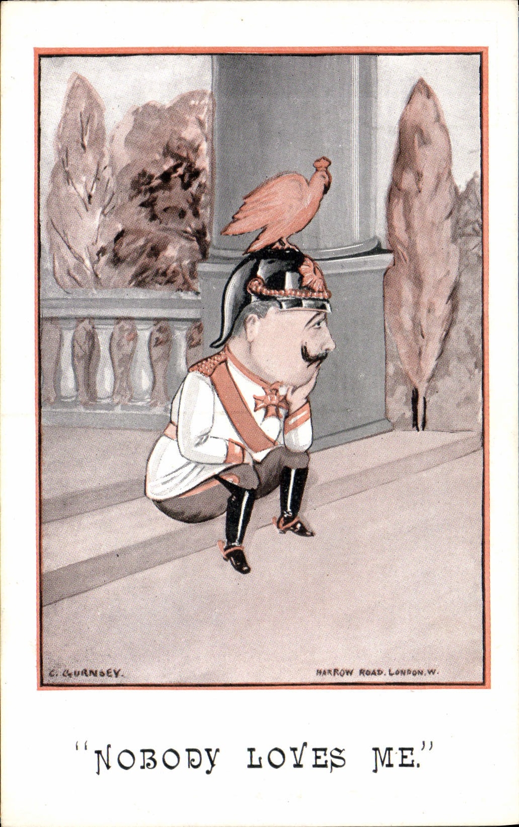 VINTAGE POSTCARD Militaria Nobody coil me