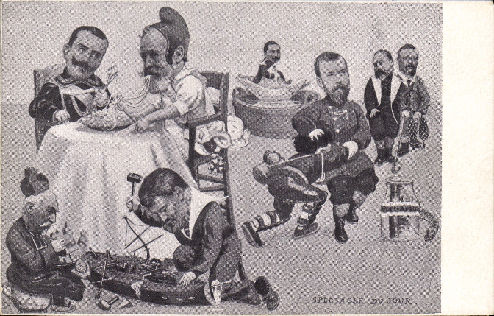 VINTAGE POSTCARD Spectacle of Joux Nicolas II Russia Russia Militaria