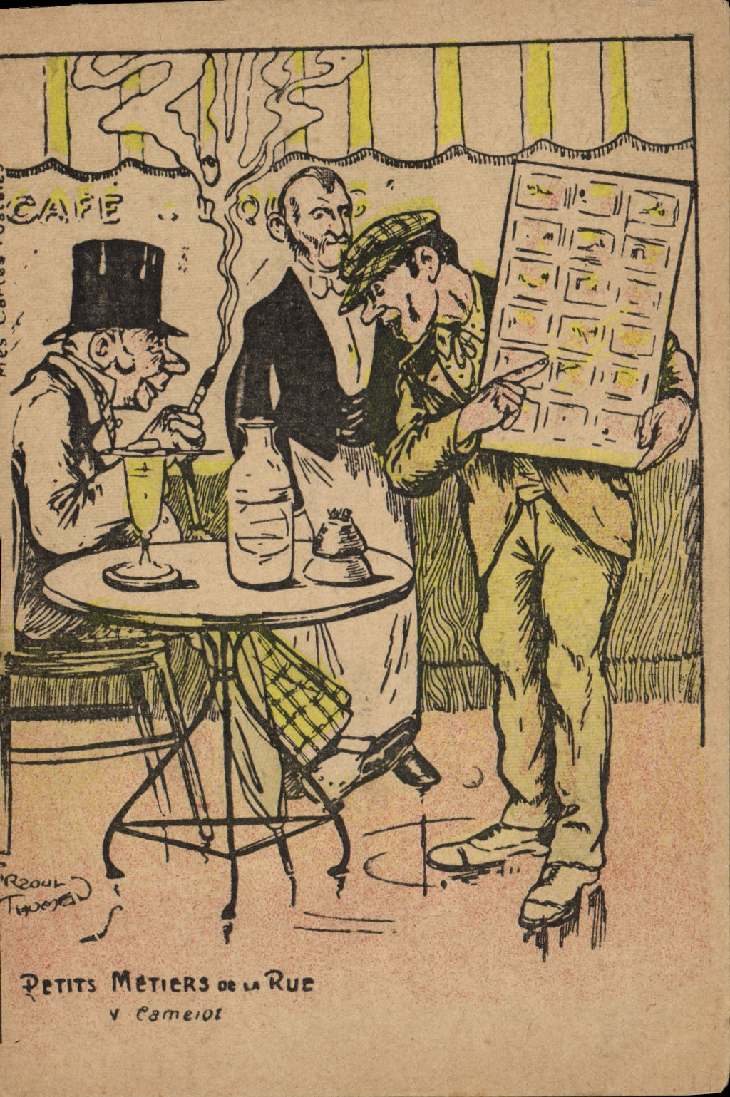 VINTAGE POSTCARD Small trades of the street Street pedlar