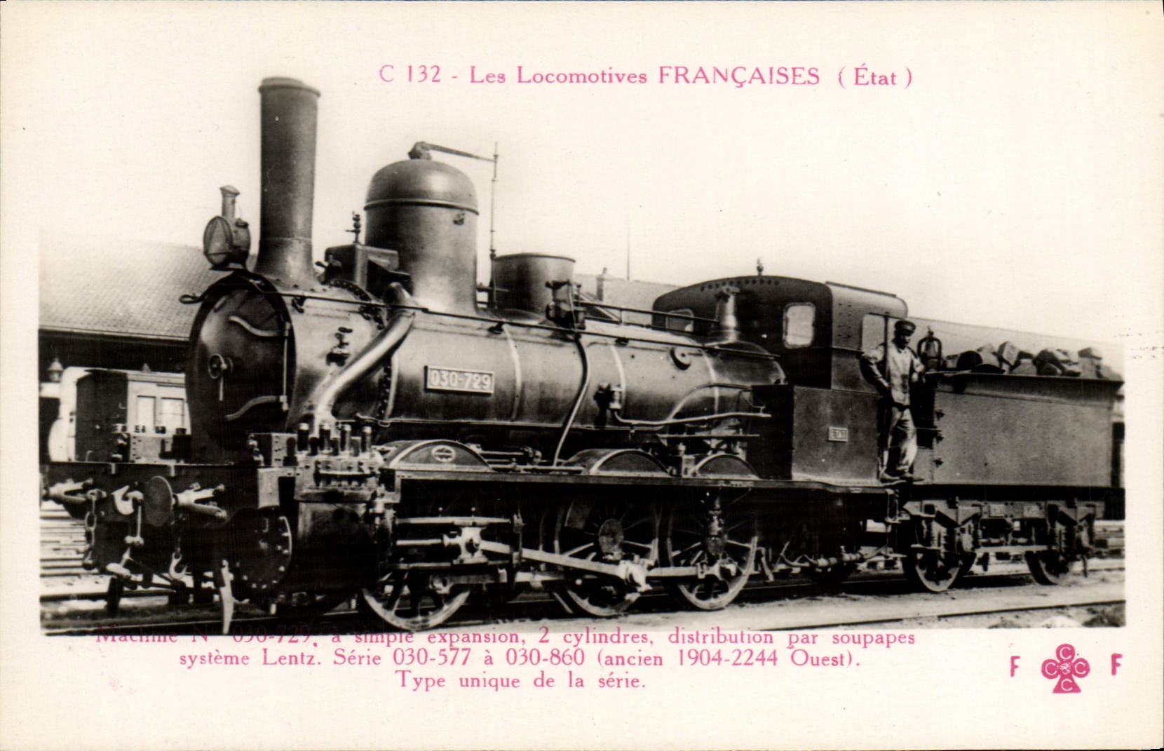 CPA Train Locomotive Machine 030 729