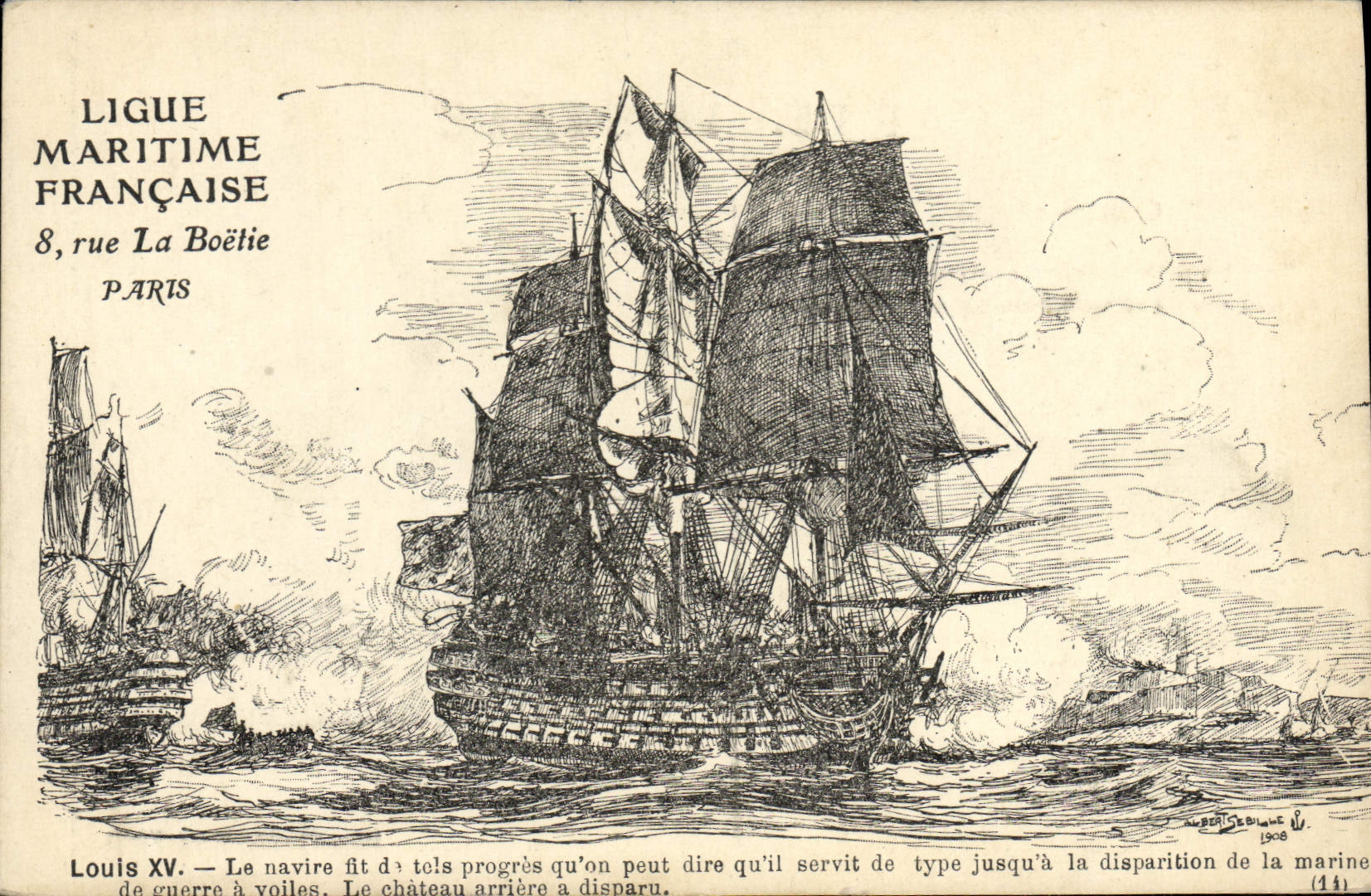 CPA Bateau Voilier Louis XV 