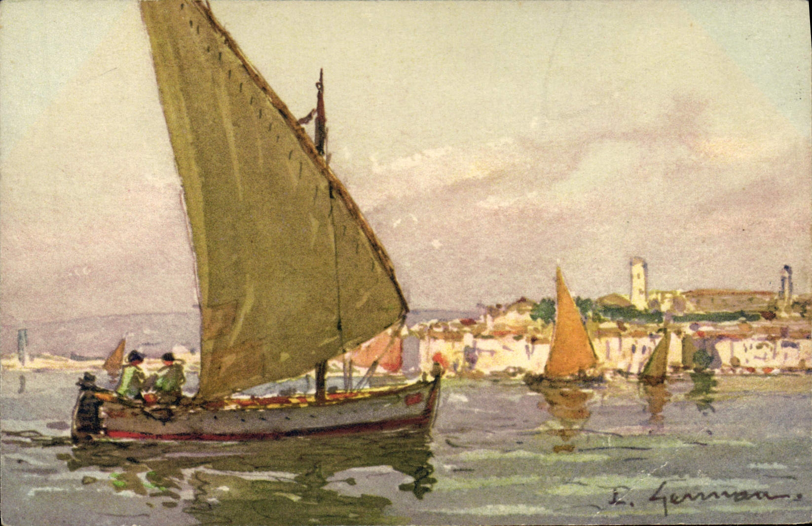 CPA Bateau Voilier Peche 