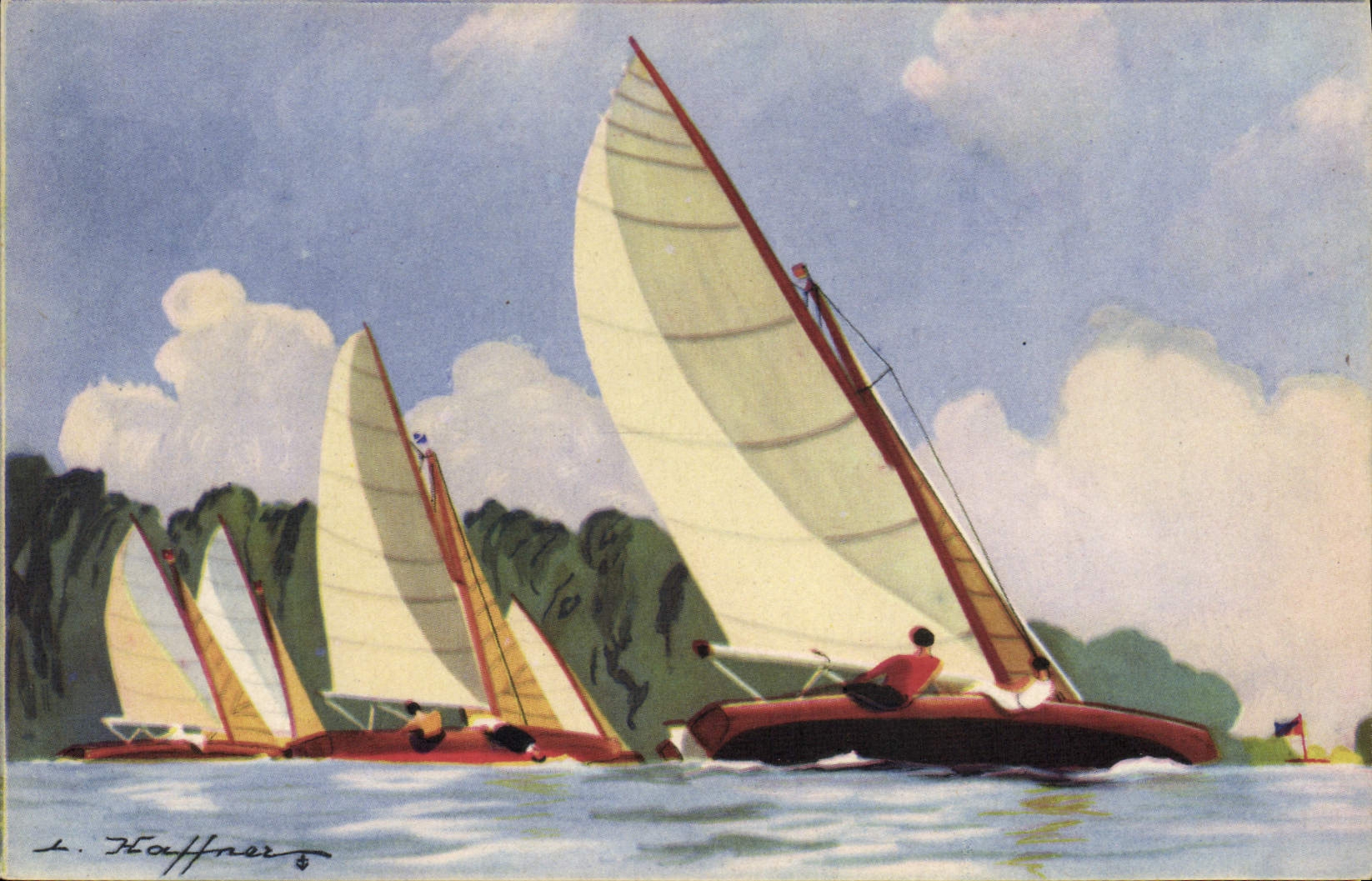 CPA Bateau Voilier Yacht Haffner 